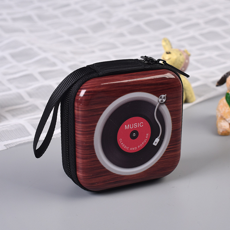 กระเป๋าเก็บหูฟัง สายเคเบิ้ล Usb ทรงกลม มีซิป ขนาดเล็ก แบบพกพา