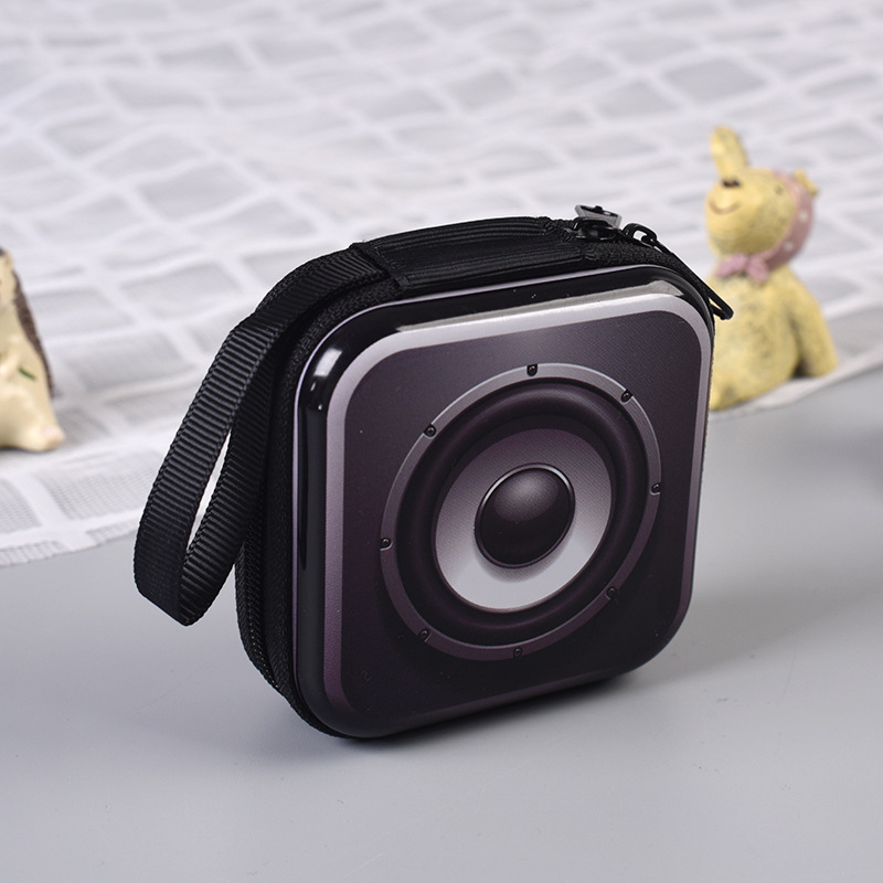 กระเป๋าเก็บหูฟัง สายเคเบิ้ล Usb ทรงกลม มีซิป ขนาดเล็ก แบบพกพา