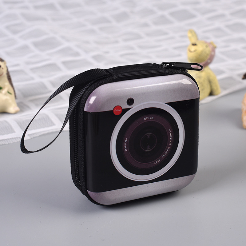 กระเป๋าเก็บหูฟัง สายเคเบิ้ล Usb ทรงกลม มีซิป ขนาดเล็ก แบบพกพา