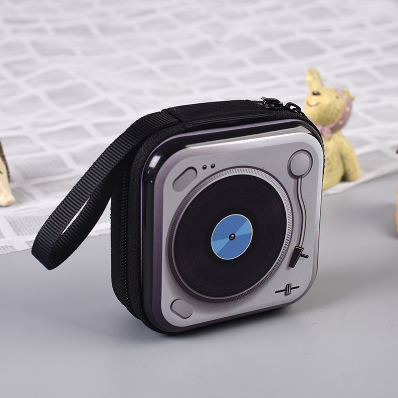 กระเป๋าเก็บหูฟัง สายเคเบิ้ล Usb ทรงกลม มีซิป ขนาดเล็ก แบบพกพา