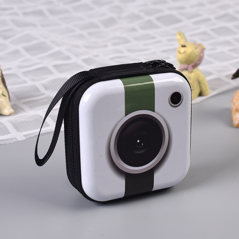 กระเป๋าเก็บหูฟัง สายเคเบิ้ล Usb ทรงกลม มีซิป ขนาดเล็ก แบบพกพา