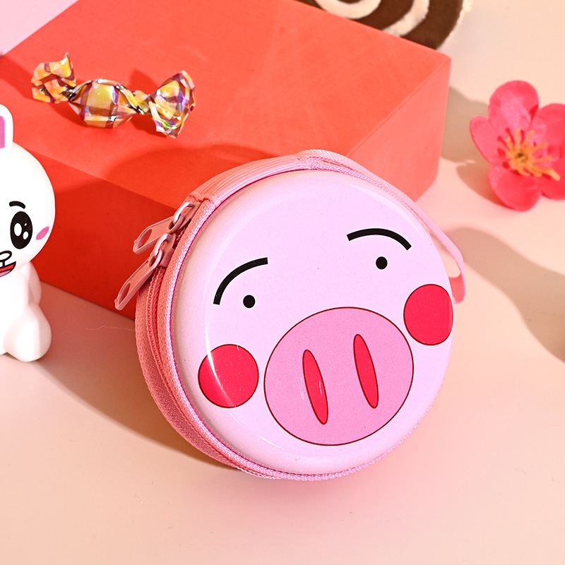 กระเป๋าเก็บหูฟัง สายเคเบิ้ล Usb ทรงกลม มีซิป ขนาดเล็ก แบบพกพา