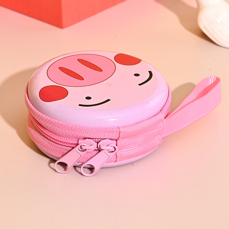 กระเป๋าเก็บหูฟัง สายเคเบิ้ล Usb ทรงกลม มีซิป ขนาดเล็ก แบบพกพา