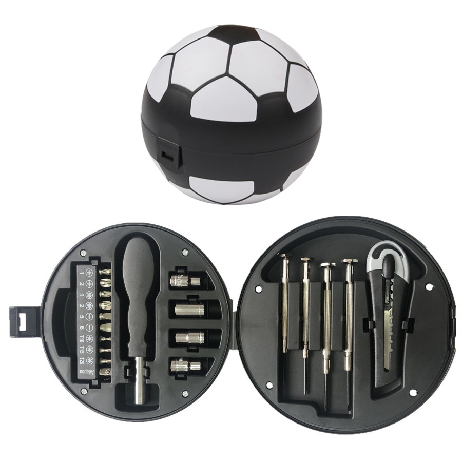 รับผลิตชุดเครื่องมือซ่อม แบบพกพา Tool kit ทรงล้อรถ ทรงลูกบอล  รับสกรีนโลโก้ เครื่องมือช่าง ชุดไขควง ของแจกของแถม ของพรีเมี่ยม รับยิงเลเซอร์