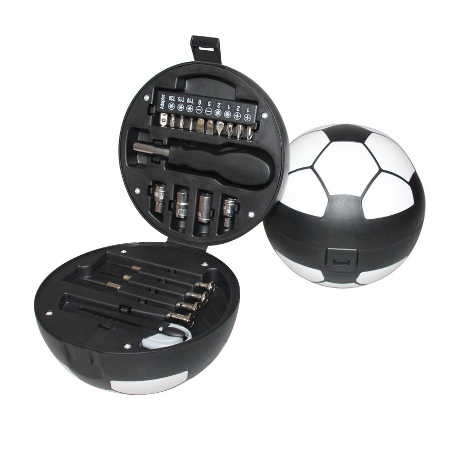 รับผลิตชุดเครื่องมือซ่อม แบบพกพา Tool kit ทรงล้อรถ ทรงลูกบอล  รับสกรีนโลโก้ เครื่องมือช่าง ชุดไขควง ของแจกของแถม ของพรีเมี่ยม รับยิงเลเซอร์