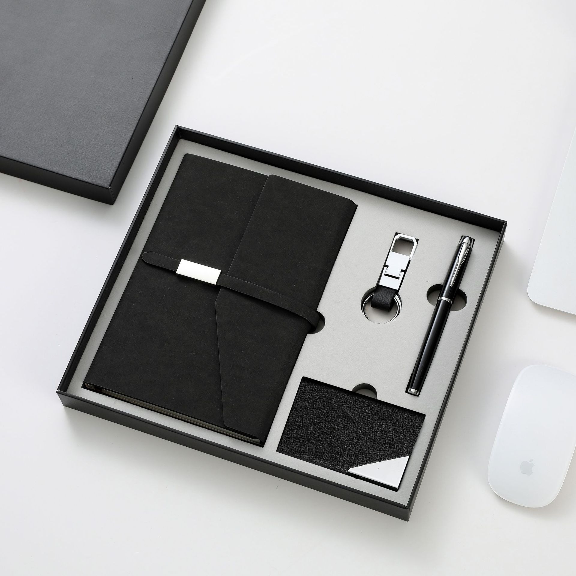 giftset ชุดของขวัญ ของแจก สมุด+ปากกา+ที่ใส่นามบัตร รวมกล่องgiftset