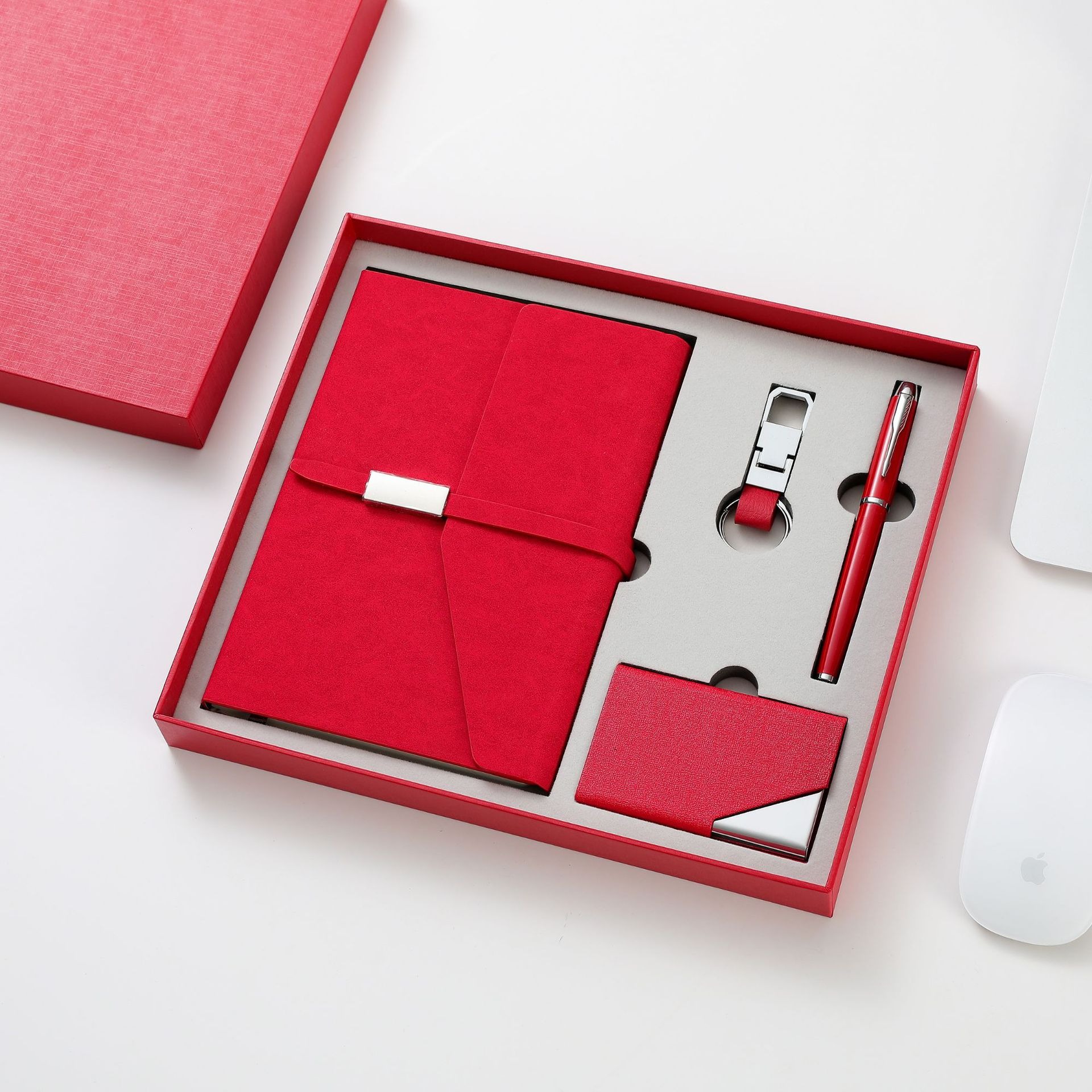 giftset ชุดของขวัญ ของแจก สมุด+ปากกา+ที่ใส่นามบัตร รวมกล่องgiftset