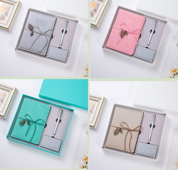 giftset ชุดของขวัญ ของแจก สมุด+ปากกา+ที่ใส่นามบัตร รวมกล่องgiftset