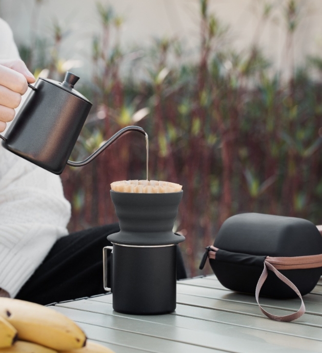 ชุดแก้วมักซิลิโคน ชุดดริฟกาแฟ แบบพกพา สําหรับชงกาแฟ ตั้งแคมป์ ท่องเที่ยว แคมปิ้ง