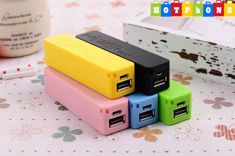 แบตเตอรี่สำรอง Power Bank 2,600 mAh สำหรับโทรศัพท์มือถือ