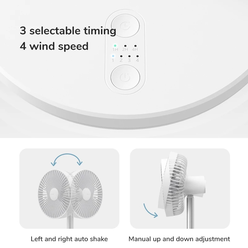 Jisulife พัดลมตั้งโต๊ะ พัดลมคูลลิ่งมินิ พัดลมมินิUSB พัดลมพกพาUSB พัดลมพกพา พัดลม