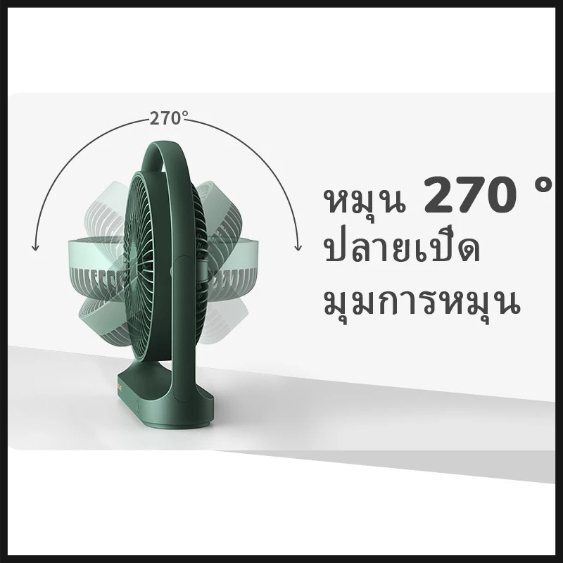Jisulife พัดลมตั้งโต๊ะ พัดลมไร้สายพกพา พัดลมชาร์จไฟคูลลิ่ง พัดลมพกพา พัดลม