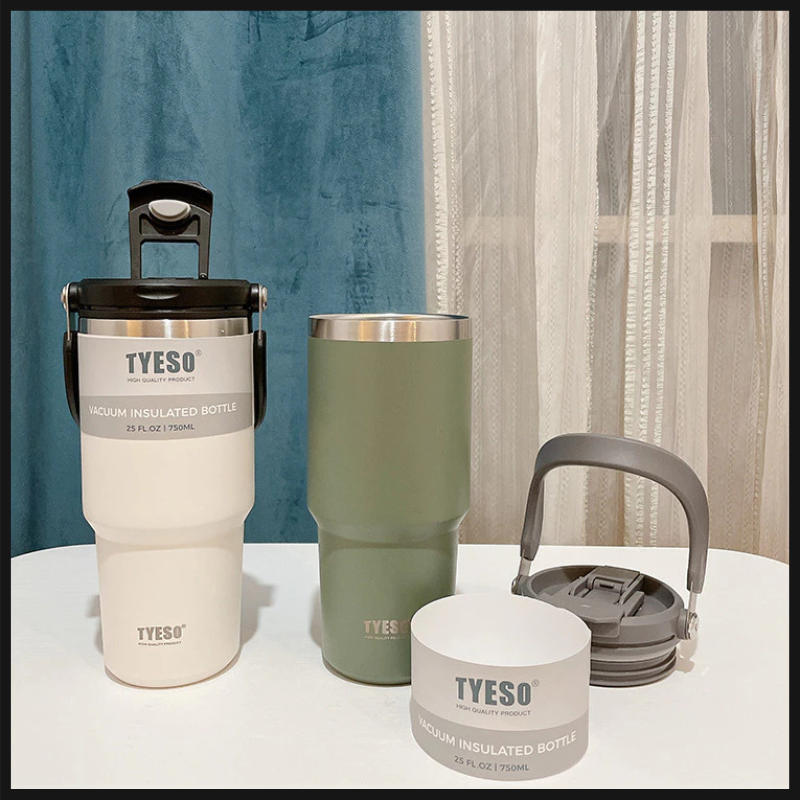 TYESO แก้วเก็บอุณหภูมิ ขนาด 20/25/30/35/40 oz ของแท้ แก้วเก็บอุณหภูมิร้อน-เย็น แก้วสแตนเลส แก้วเก็บความเย็น