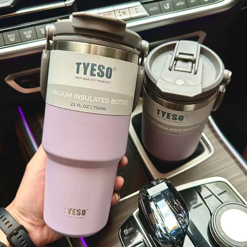 TYESO แก้วเก็บอุณหภูมิ ขนาด 20/25/30/35/40 oz ของแท้ แก้วเก็บอุณหภูมิร้อน-เย็น แก้วสแตนเลส แก้วเก็บความเย็น