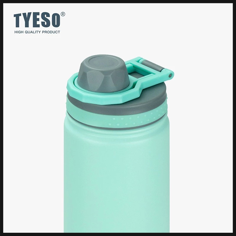TYESO กระบอกน้ำเก็บอุณหภูมิ มีหูหิ้ว มี 5 สี ขนาด 530/750 ml สแตนเลส 304 ขวดน้ำเก็บความเย็น ขวดน้ำพกพา