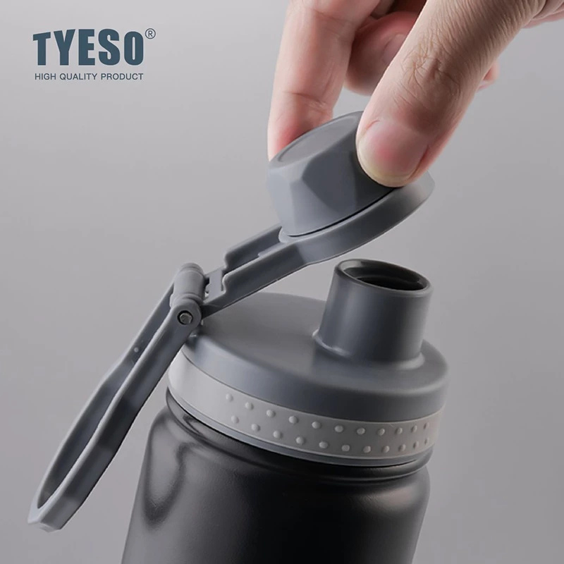 TYESO กระบอกน้ำเก็บอุณหภูมิ มีหูหิ้ว มี 5 สี ขนาด 530/750 ml สแตนเลส 304 ขวดน้ำเก็บความเย็น ขวดน้ำพกพา