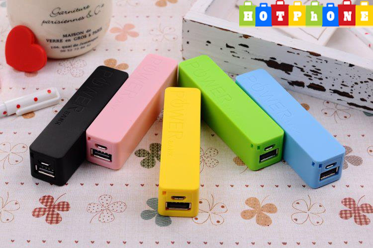 แบตเตอรี่สำรอง Power Bank 2,600 mAh สำหรับโทรศัพท์มือถือ