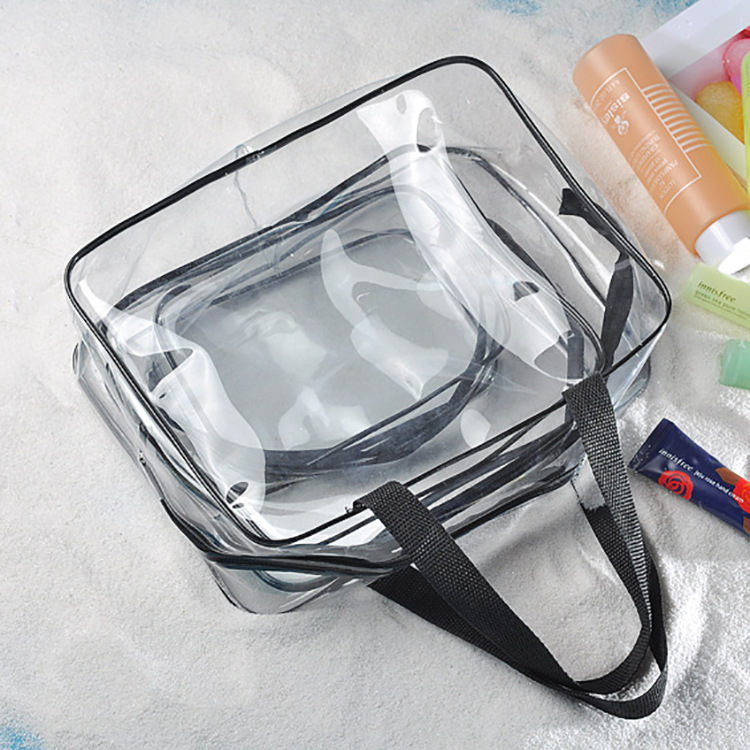 set3ใบ กระเป๋าเครื่องสำอาง PVC กระเป่าพกพา กระเป๋าใส กันน้ำ ใส่ของได้เยอะ หลายขนาด