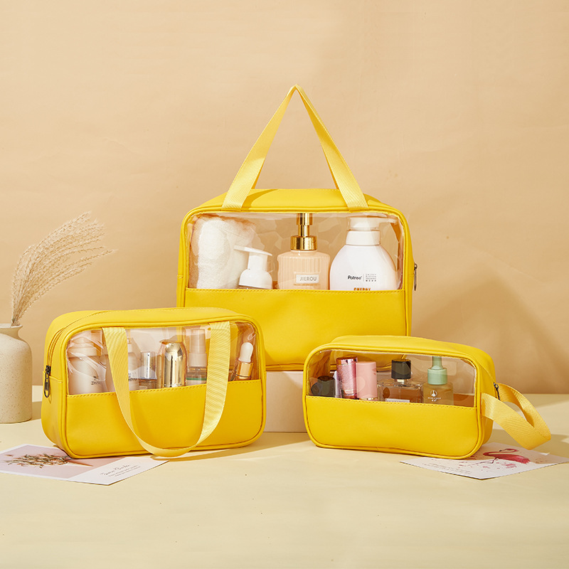 set3ใบ กระเป๋าเครื่องสำอาง กระเป๋าใส กระเป๋าใสกันน้ำ กระเป๋าPVC กระเป๋าอเนกประสงค์ รับผลิตกระเป๋า ตัดเย็บกระเป๋า