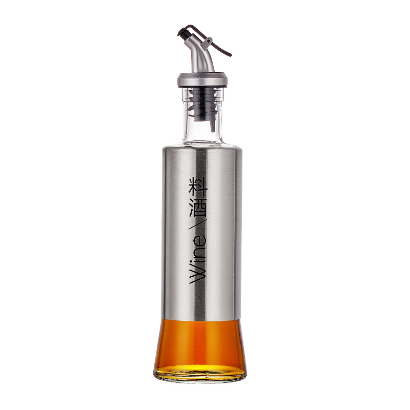 ขวดใส่เครื่องปรุง 300mL ขวดน้ำมัน ขวดใส่น้ำมัน ขวดน้ำมันสแตนเลส ที่ใส่เครื่องปรุง ขวดแก้วใส่น้ำมัน