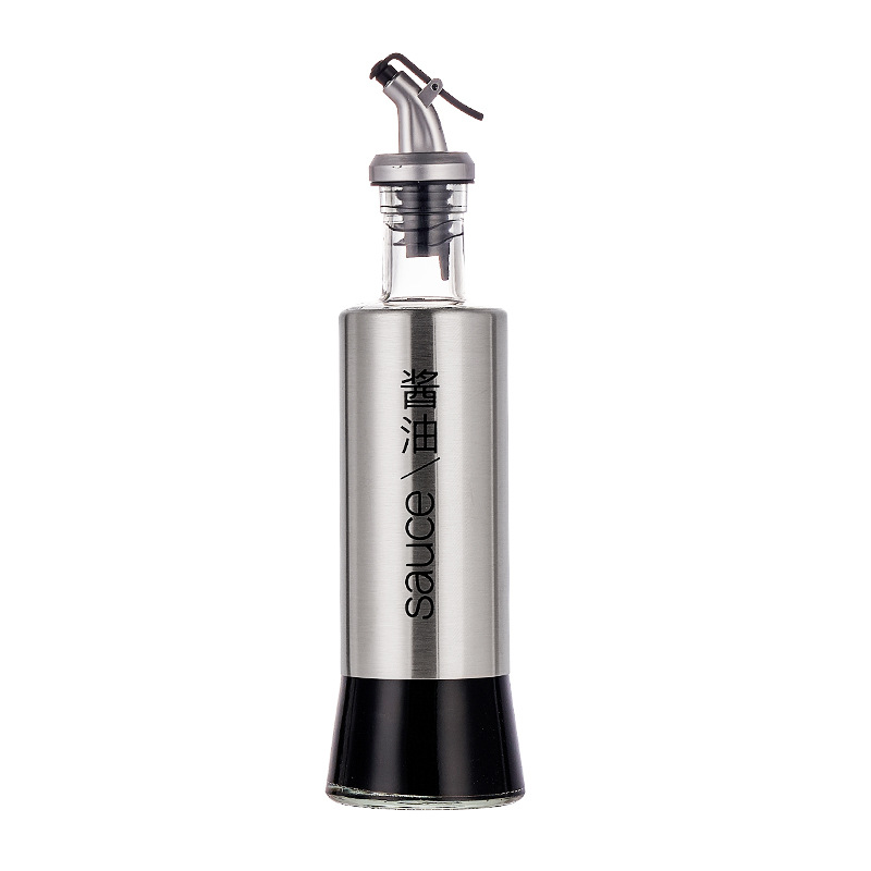 ขวดใส่เครื่องปรุง 300mL ขวดน้ำมัน ขวดใส่น้ำมัน ขวดน้ำมันสแตนเลส ที่ใส่เครื่องปรุง ขวดแก้วใส่น้ำมัน