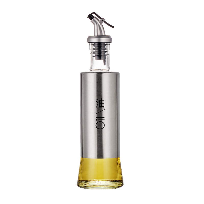 ขวดใส่เครื่องปรุง 300mL ขวดน้ำมัน ขวดใส่น้ำมัน ขวดน้ำมันสแตนเลส ที่ใส่เครื่องปรุง ขวดแก้วใส่น้ำมัน