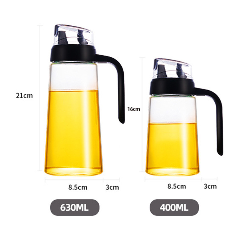 ขวดใส่น้ำมัน 300-630 mL ขวดน้ำมัน ขวดน้ำมันสแตนเลส ที่ใส่เครื่องปรุง ขวดแก้วใส่น้ำมัน