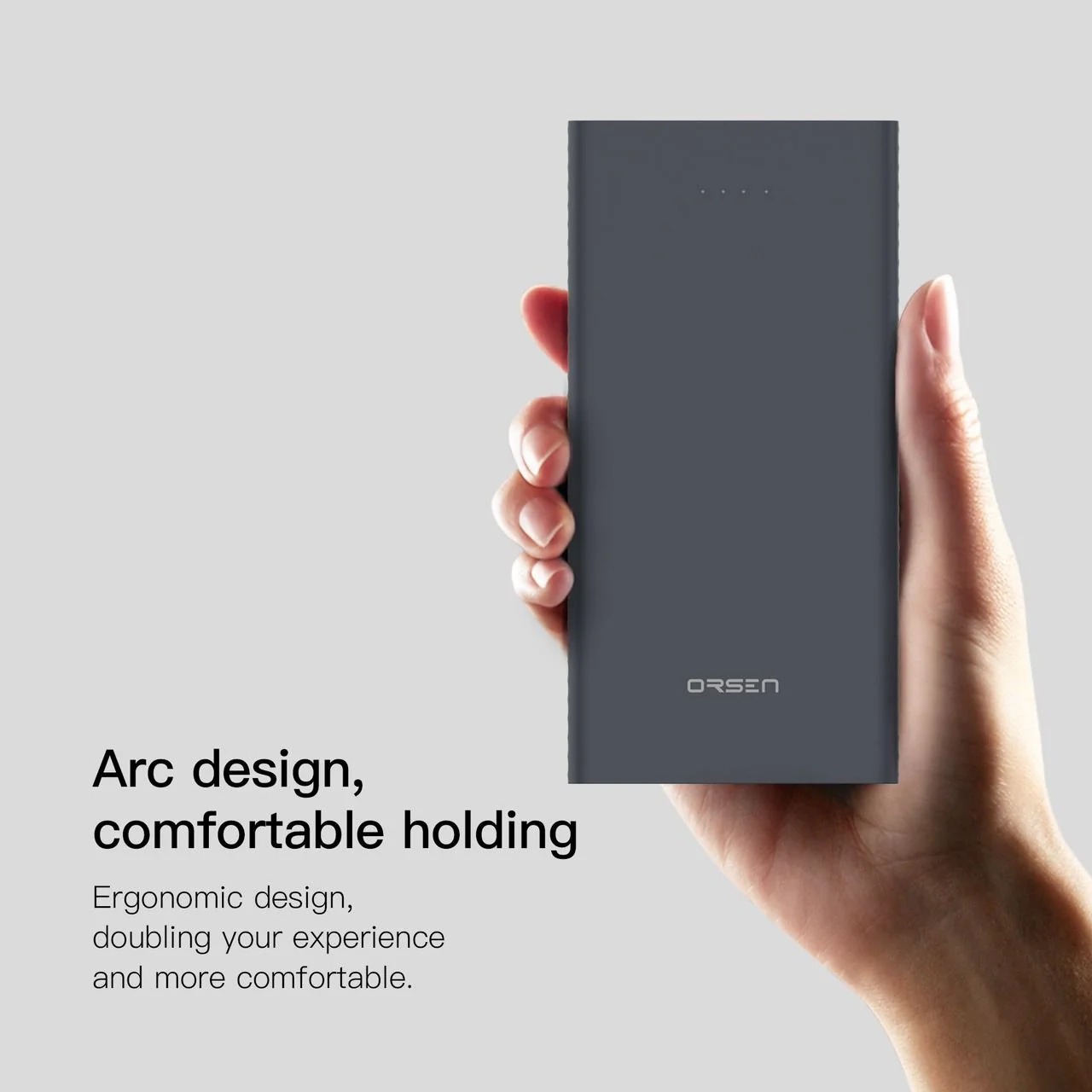 รับสกรีนโลโก้ แบตสำรอง 10000mAh Power Bank  Eloop by Orsen E41 ของแท้ powerbank แบตสำรอง