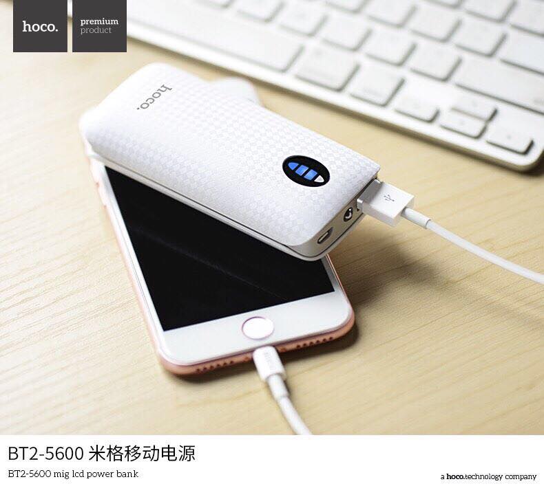 Hoco แบตเตอรี่สำรอง power bank5600 mah รุ่น Hoco BT2