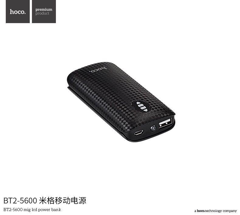 Hoco แบตเตอรี่สำรอง power bank5600 mah รุ่น Hoco BT2