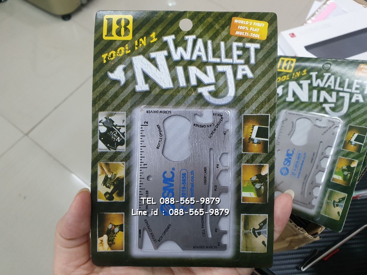 รับสกรีน ninja card Wallet Ninja 18 in 1 การ์ดเครื่องมืออเนกประสงค์