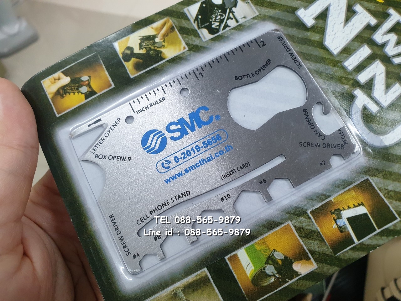 รับสกรีน ninja card Wallet Ninja 18 in 1 การ์ดเครื่องมืออเนกประสงค์