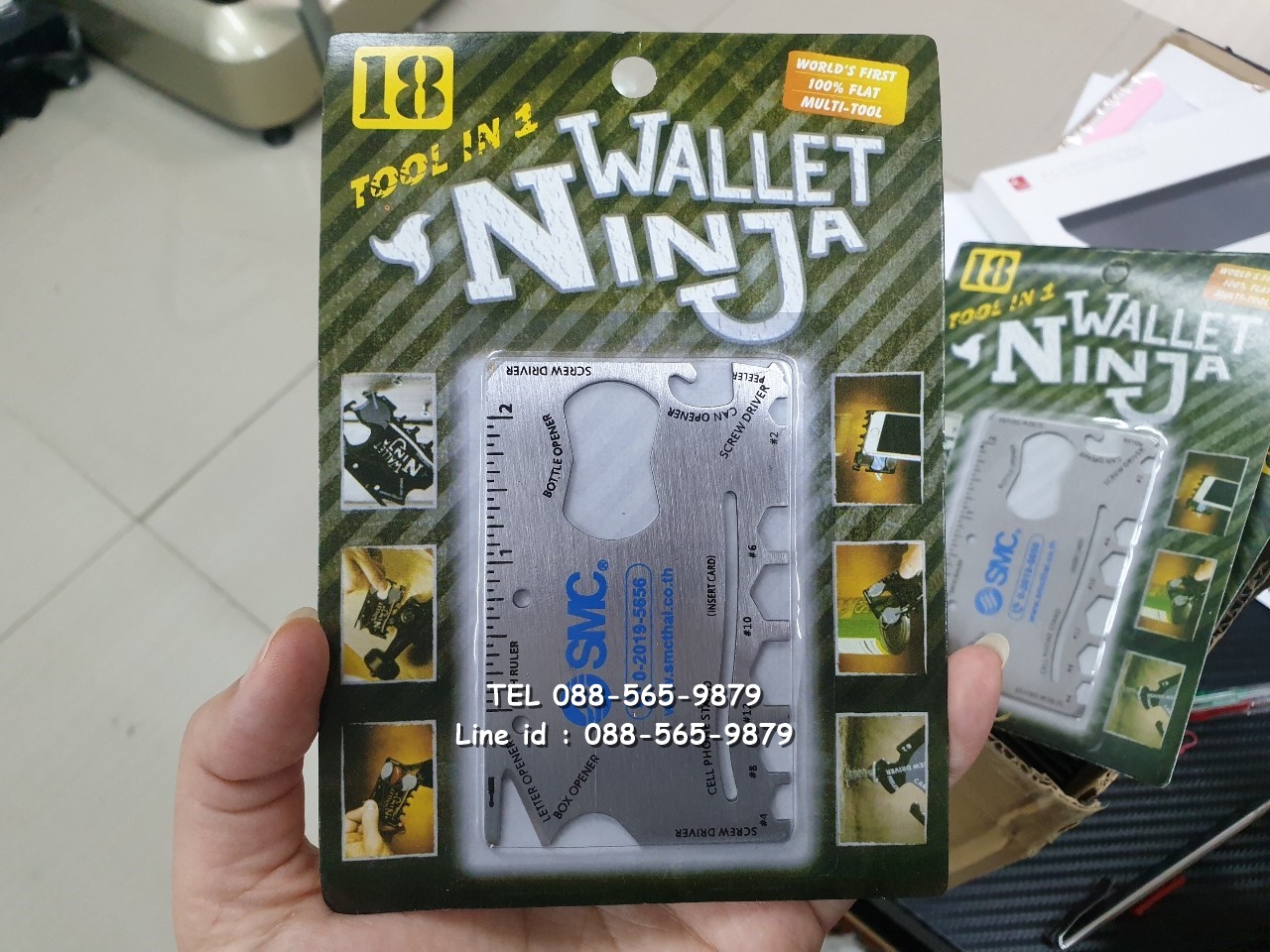 รับสกรีน ninja card Wallet Ninja 18 in 1 การ์ดเครื่องมืออเนกประสงค์