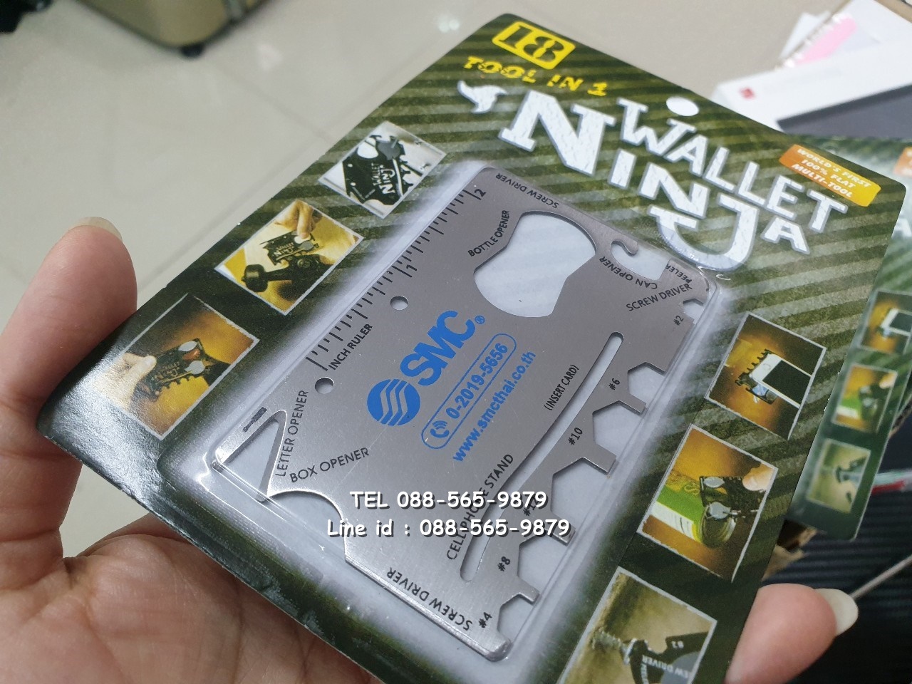 รับสกรีน ninja card Wallet Ninja 18 in 1 การ์ดเครื่องมืออเนกประสงค์