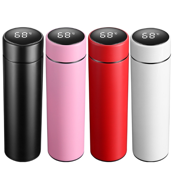 รับสกรีน Smart Insulation Mug Led Cup กระบอกน้ำเก็บอุณหภูมิ บรรจุ500ml
