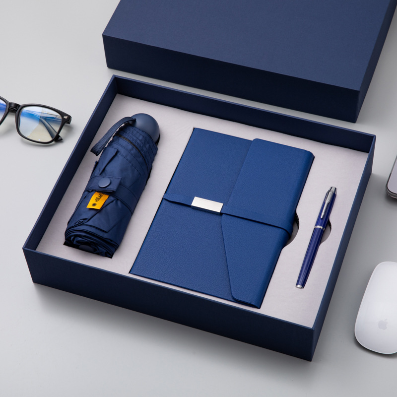 ชุดของขวัญ ของแจกบริษัท ชุดเซ็ทรับไหว้ ชุดเช็ทสมุด ปากกา ร่ม รวมกล่องgiftset
