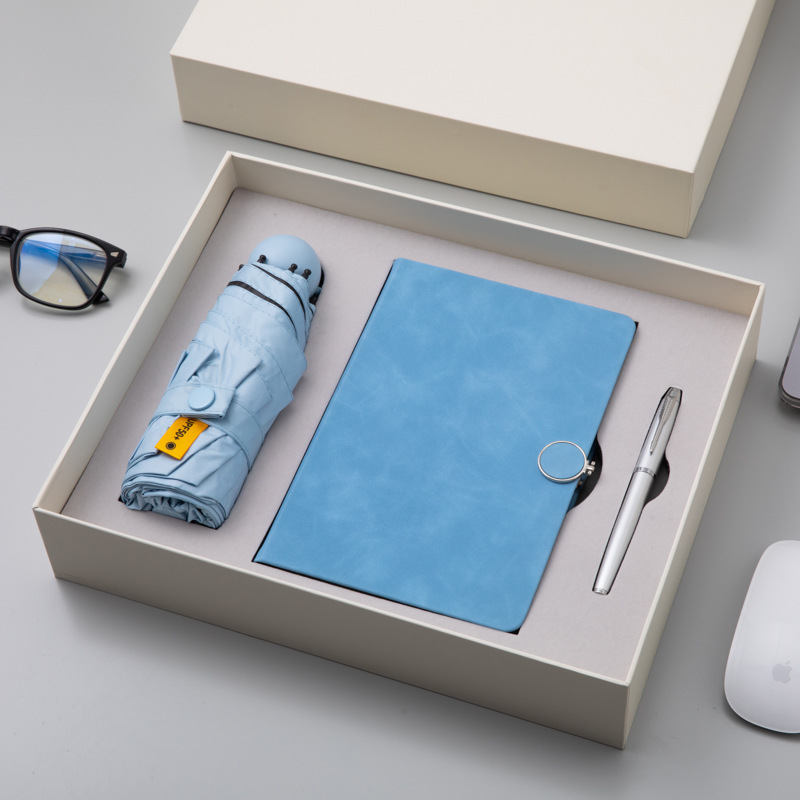 ชุดของขวัญ ของแจกบริษัท ชุดเซ็ทรับไหว้ ชุดเช็ทสมุด ปากกา ร่ม รวมกล่องgiftset