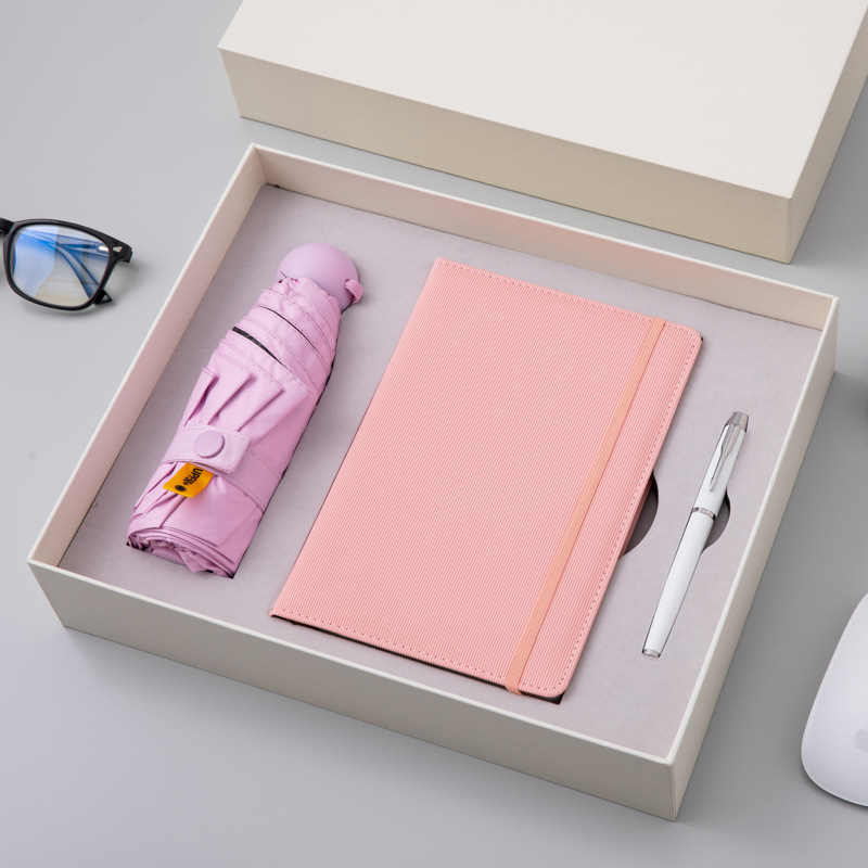 ชุดของขวัญ ของแจกบริษัท ชุดเซ็ทรับไหว้ ชุดเช็ทสมุด ปากกา ร่ม รวมกล่องgiftset