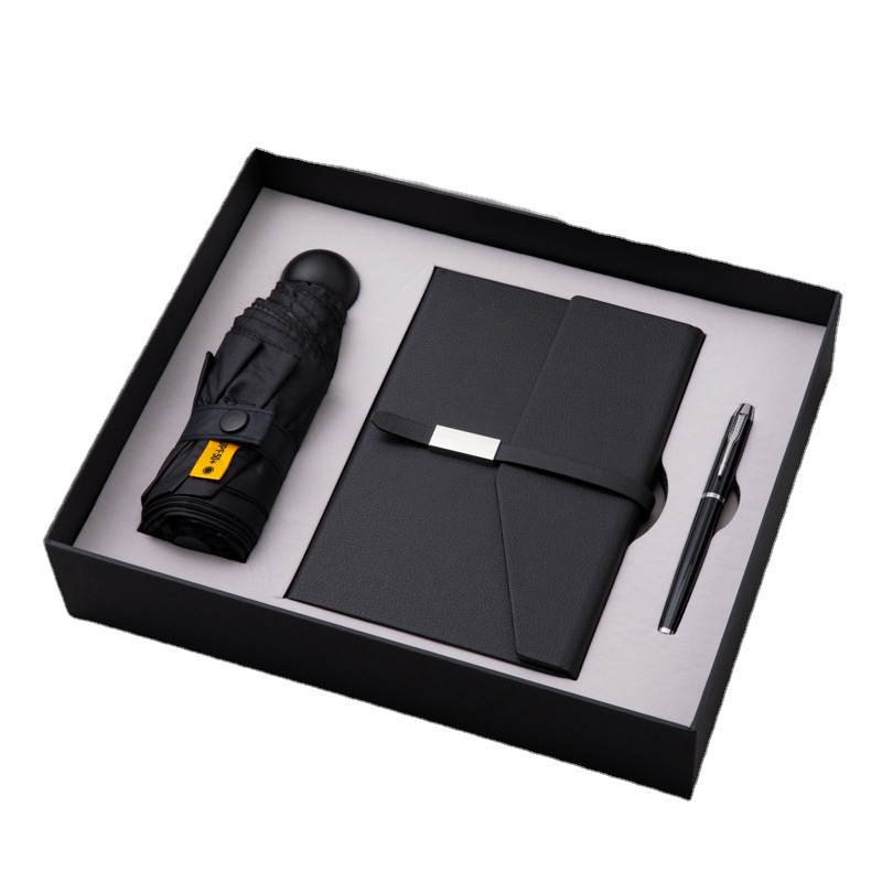 ชุดของขวัญ ของแจกบริษัท ชุดเซ็ทรับไหว้ ชุดเช็ทสมุด ปากกา ร่ม รวมกล่องgiftset