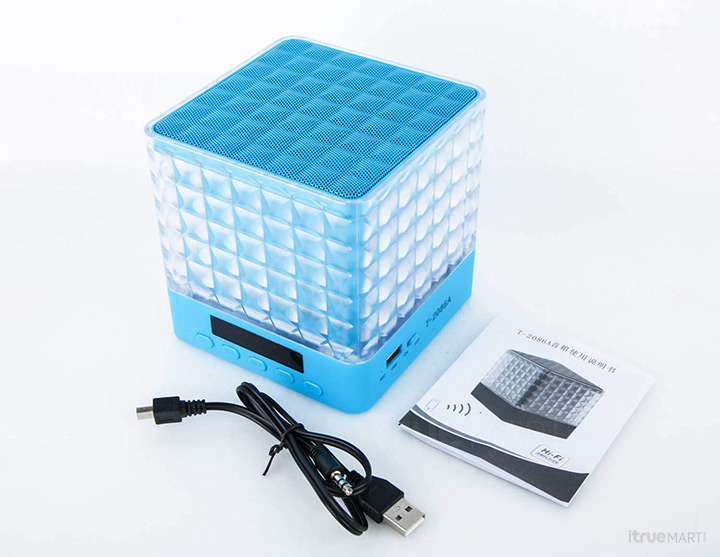 ลำโพง บลูทูธ Bluetooth Speaker มีไฟเธคกระพริบ HPT208
