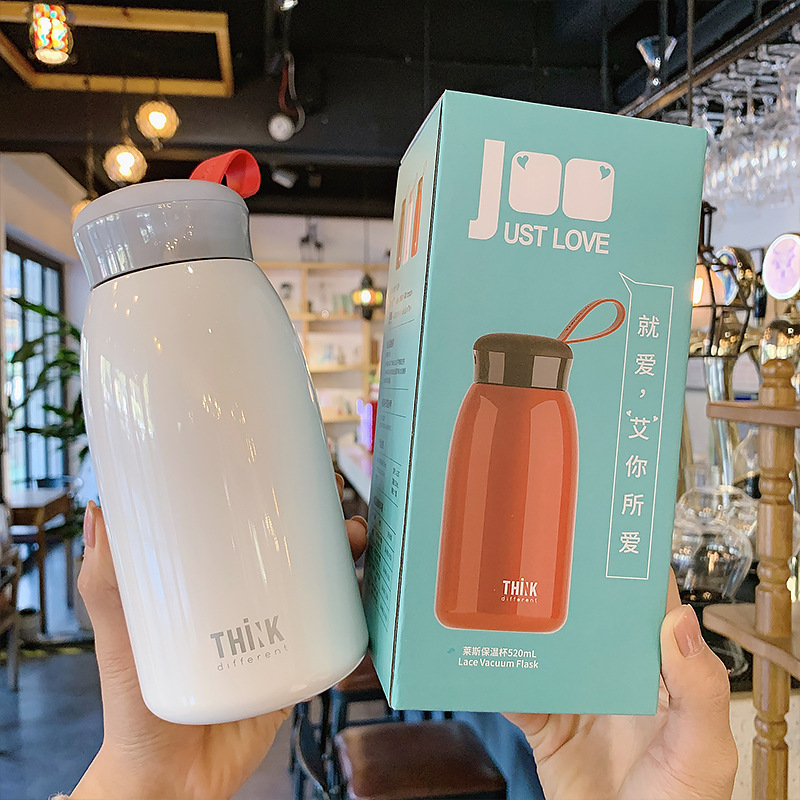 กระบอกน้ำ แก้วเก็บความร้อน-เย็น สแตนเลส 304 ความจุ 350ml-520ml