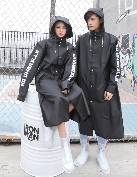 รับสกรีน รับผลิตเสื้อกันฝนยาวเต็มตัว กันน้ำ แฟชั่น เสื้อกันฝนยาว 