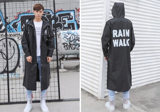 รับสกรีน รับผลิตเสื้อกันฝนยาวเต็มตัว กันน้ำ แฟชั่น เสื้อกันฝนยาว 