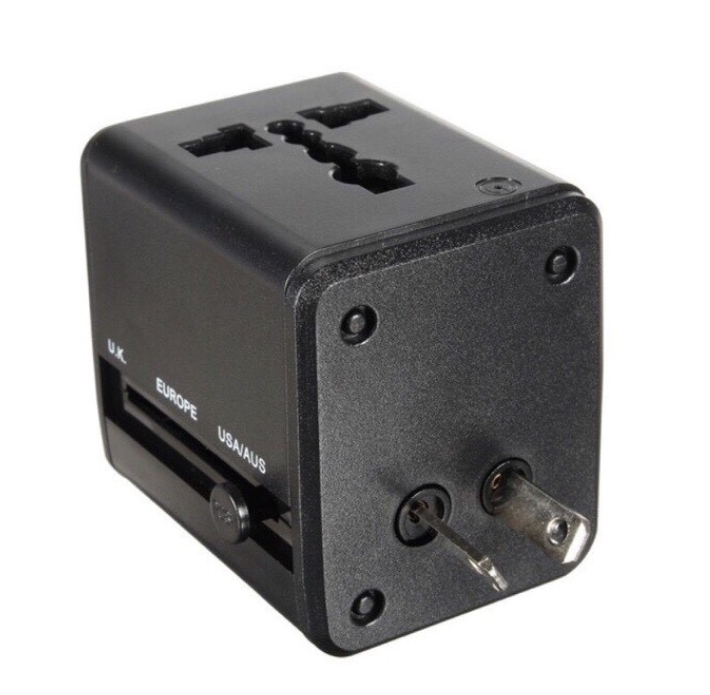 รับสกรีน Universal Adapter All in Oneปลั๊กไฟ Dual USB ใช้ได้ทั่วโลก US/UK/EU/AUปลั๊กไฟใช้ได้ทั่วโลกมากกว่า150ประเทศ