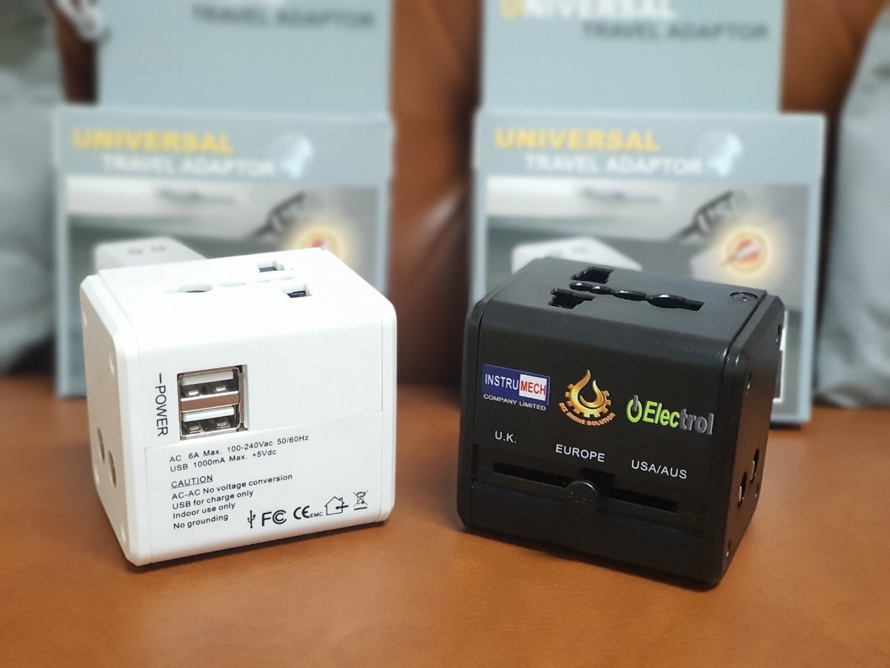 รับสกรีน Universal Adapter All in Oneปลั๊กไฟ Dual USB ใช้ได้ทั่วโลก US/UK/EU/AUปลั๊กไฟใช้ได้ทั่วโลกมากกว่า150ประเทศ