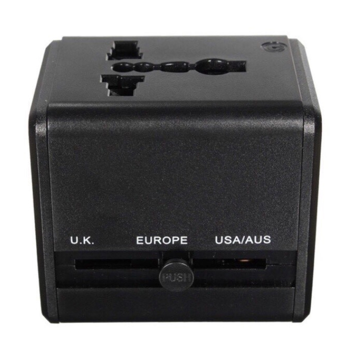 รับสกรีน Universal Adapter All in Oneปลั๊กไฟ Dual USB ใช้ได้ทั่วโลก US/UK/EU/AUปลั๊กไฟใช้ได้ทั่วโลกมากกว่า150ประเทศ