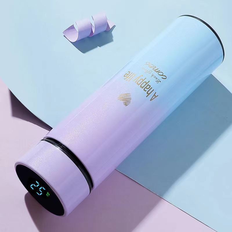 กระบอกน้ำ แก้วเก็บความร้อน-เย็น สแตนเลส 304 ความจุ 500ml-520ml