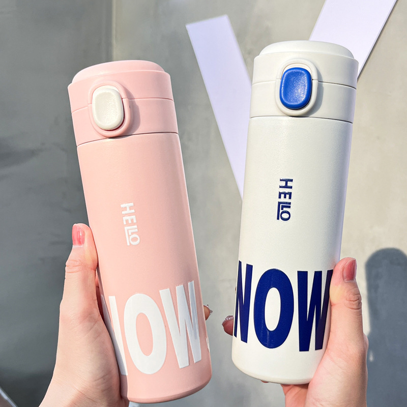 กระบอกน้ำ แก้วเก็บความร้อน-เย็น สแตนเลส 304 ความจุ 500ml-520ml