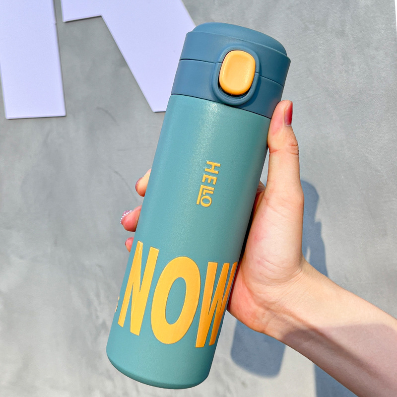 กระบอกน้ำ แก้วเก็บความร้อน-เย็น สแตนเลส 304 ความจุ 500ml-520ml
