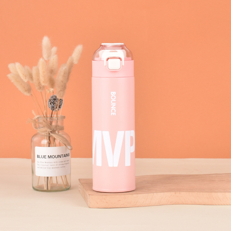 กระบอกน้ำ แก้วเก็บความร้อน-เย็น สแตนเลส 304 ความจุ 500ml-520ml